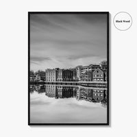 Westport Connecticut Black and White Fine Art Photo Print, Downtown Wall Poster, USA