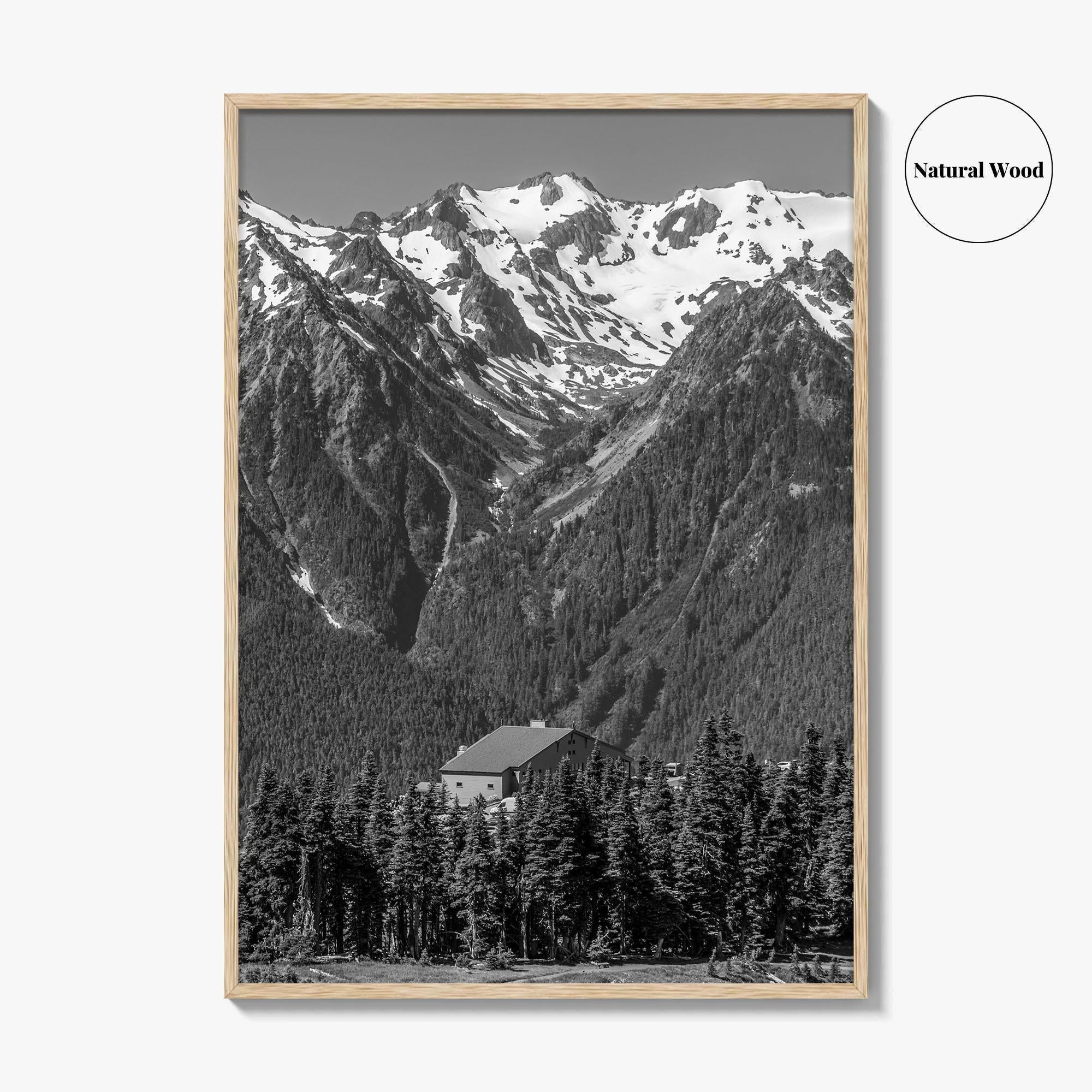 Olympic National Park Black and White Fine Art Photo Print, Hurricane Ridge, Washington, USA
