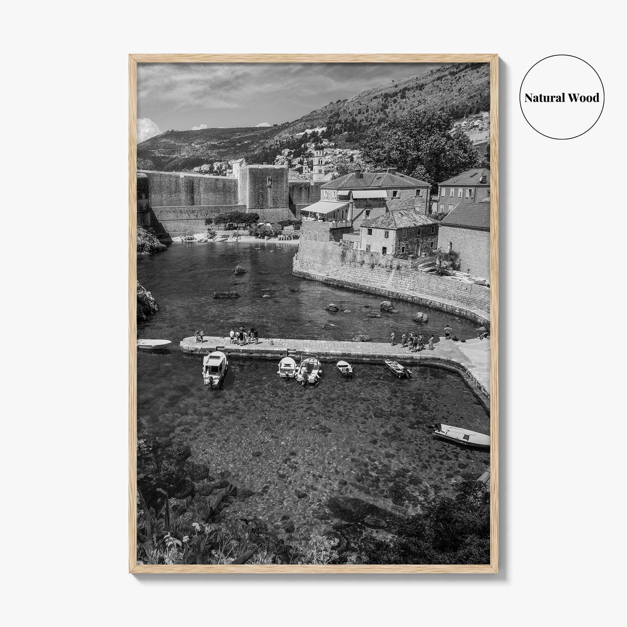 Dubrovnik Black and White Fine Art Photo Print, Old Town Croatia Poster
