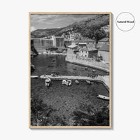 Dubrovnik Black and White Fine Art Photo Print, Old Town Croatia Poster