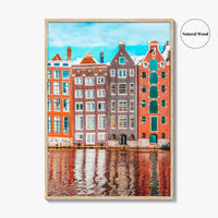 Amsterdam Fine Art Photo Print, Netherlands Wall Art Poster, Canal Houses