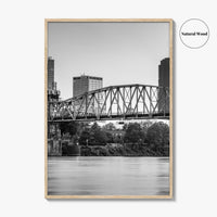 Little Rock Skyline Black and White Fine Art Photo Print, Arkansas Wall Poster, USA