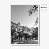 Provo Black and White Fine Art Photo Print, Utah, Downtown Center Street, Poster