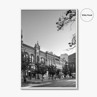 Provo Black and White Fine Art Photo Print, Utah, Downtown Center Street, Poster