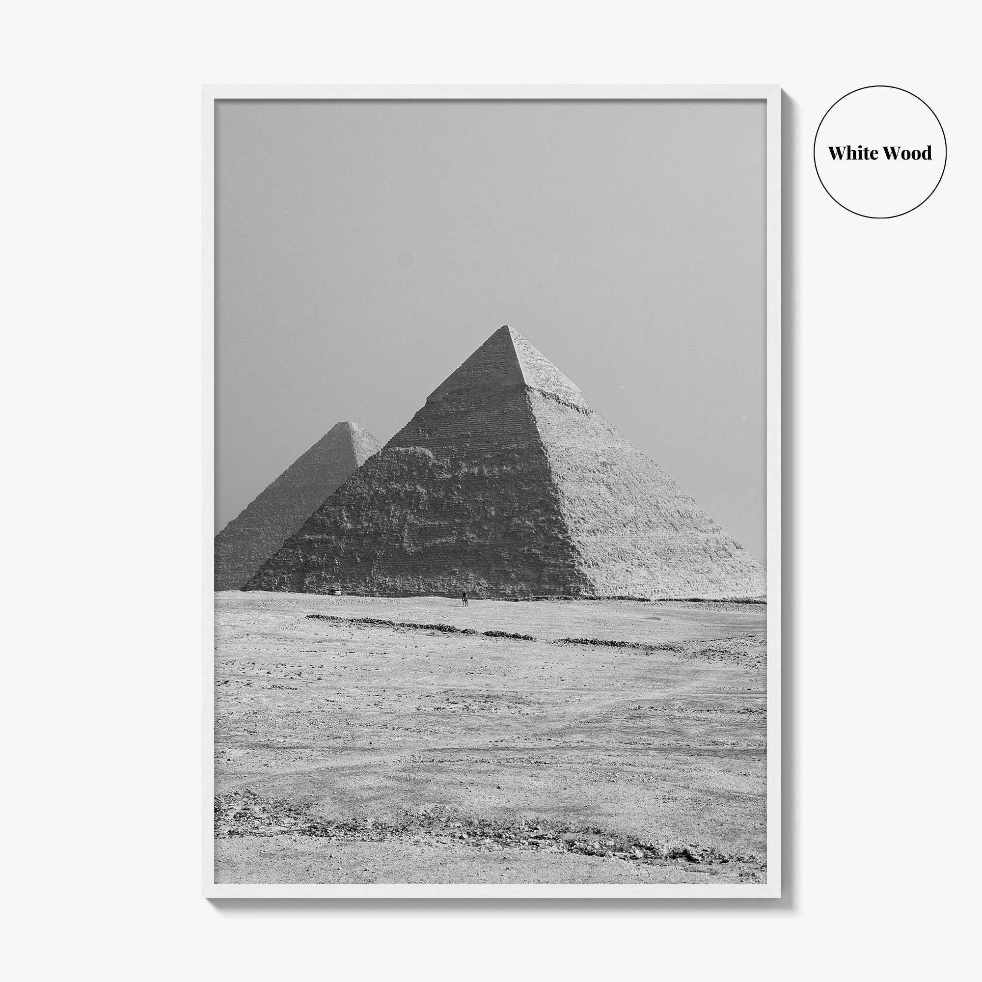 Egypt Black and White Fine Art Photo Print, Pyramids Giza Cairo Poster