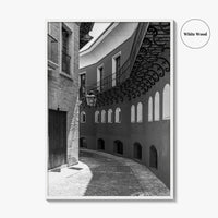 Toledo Black and White Fine Art Photo Print, Old Town Street, Spain Poster