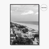 Virginia Beach Black and White Fine Art Photo Print, Aerial Oceanfront Poster, USA