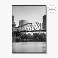 Little Rock Skyline Black and White Fine Art Photo Print, Arkansas Wall Poster, USA
