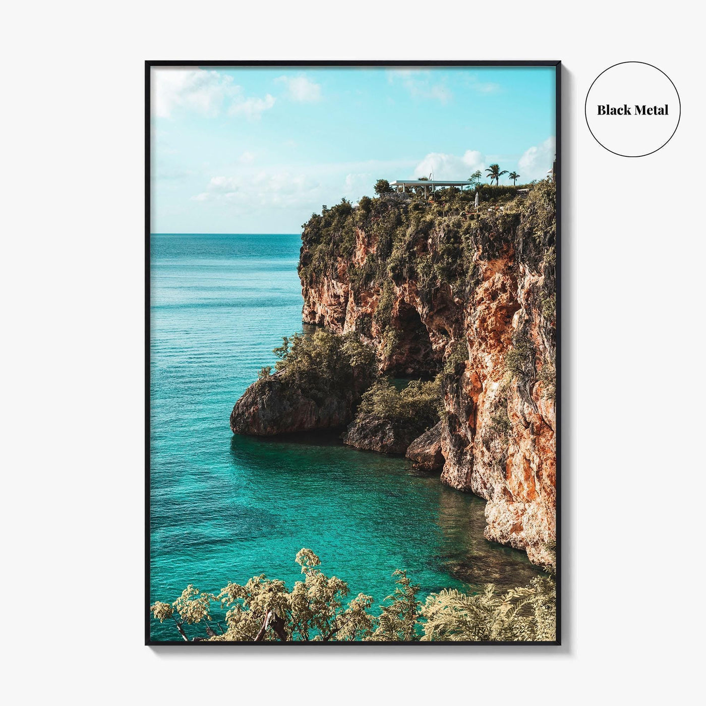 Anguilla Fine Art Photo Print, Caribbean Tropical Coastline Wall Decor Poster, Ocean Cliffs