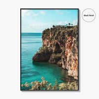 Anguilla Fine Art Photo Print, Caribbean Tropical Coastline Wall Decor Poster, Ocean Cliffs