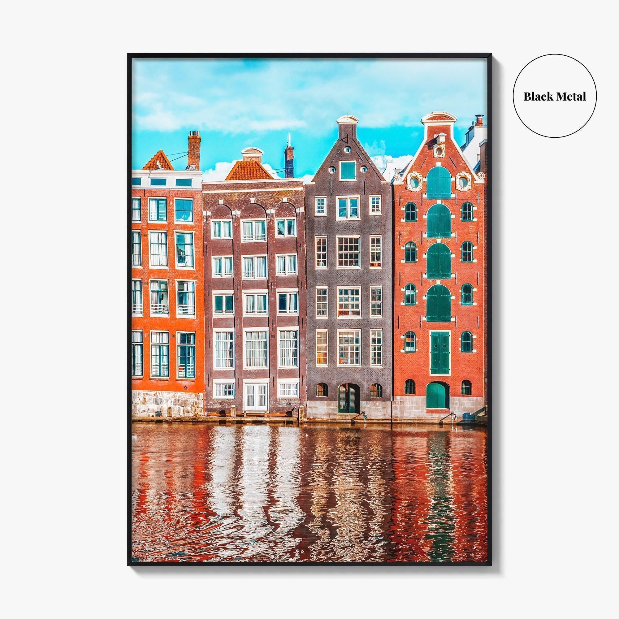 Amsterdam Fine Art Photo Print, Netherlands Wall Art Poster, Canal Houses