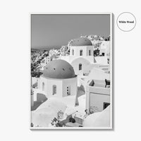 Santorini Black and White Fine Art Photo Print, Oia, Greece, Greek Island Landscape