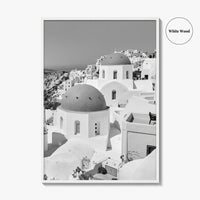 Santorini Black and White Fine Art Photo Print, Oia, Greece, Greek Island Landscape