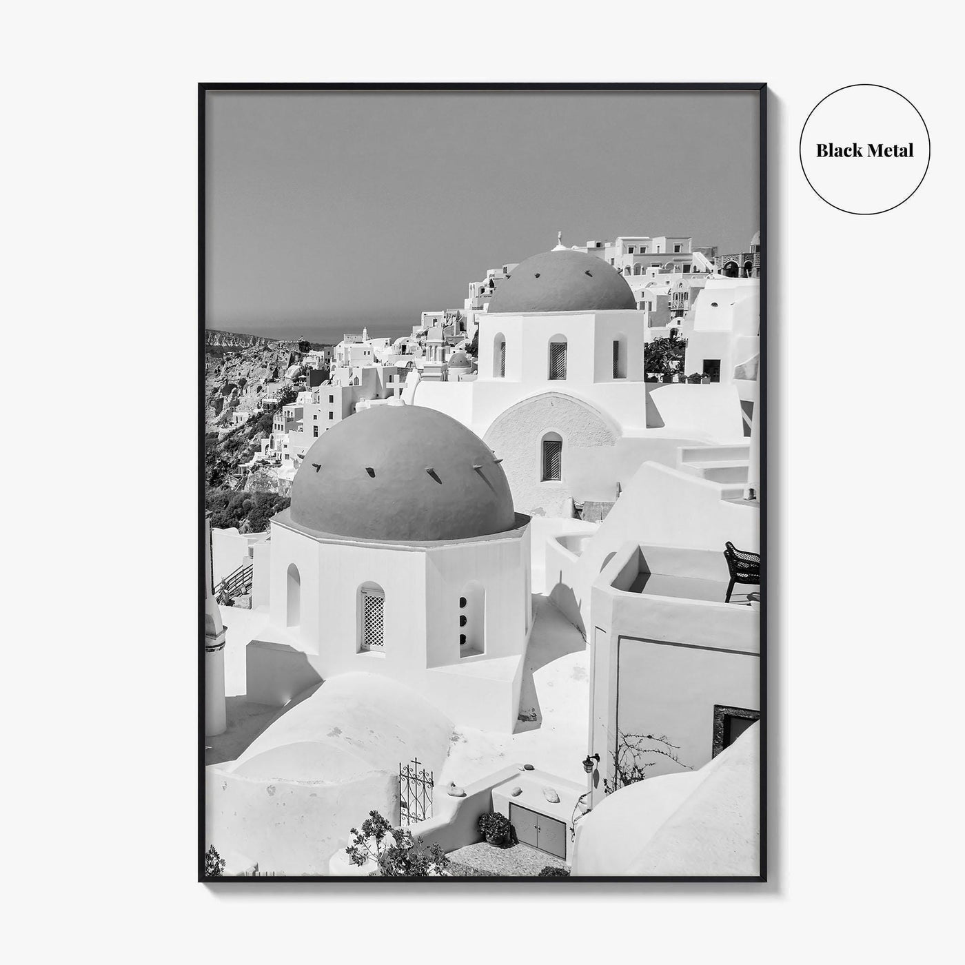 Santorini Black and White Fine Art Photo Print, Oia, Greece, Greek Island Landscape