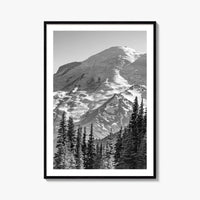 Mount Rainier Black and White Fine Art Photo Print, Sunrise Point, Washington, Pacific Northwest