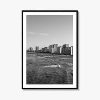 Virginia Beach Skyline Black and White Fine Art Photo Print, Oceanfront USA Wall Decor