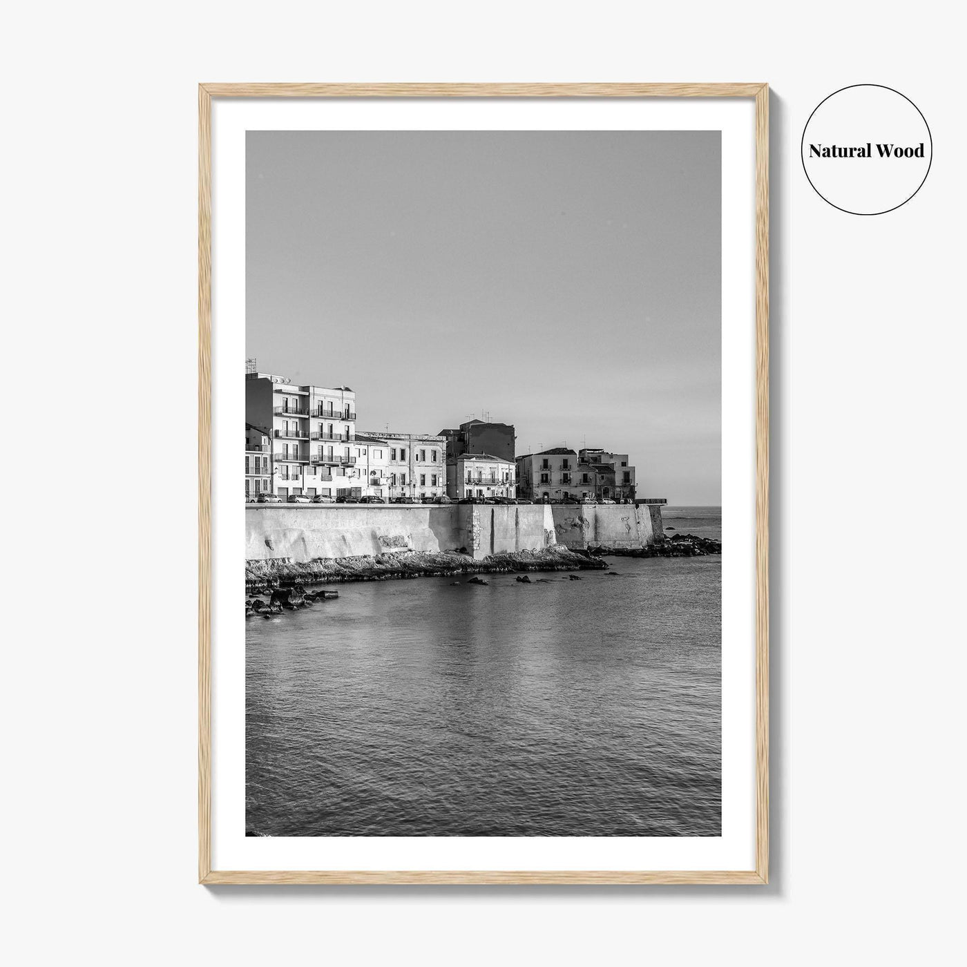 Syracuse Italy Black and White Fine Art Photo Print, Siracusa Sicily Ortigia Wall Poster