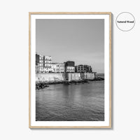 Syracuse Italy Black and White Fine Art Photo Print, Siracusa Sicily Ortigia Wall Poster