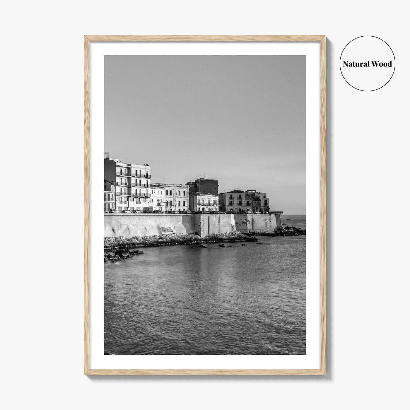 Syracuse Italy Black and White Fine Art Photo Print, Siracusa Sicily Ortigia Wall Poster