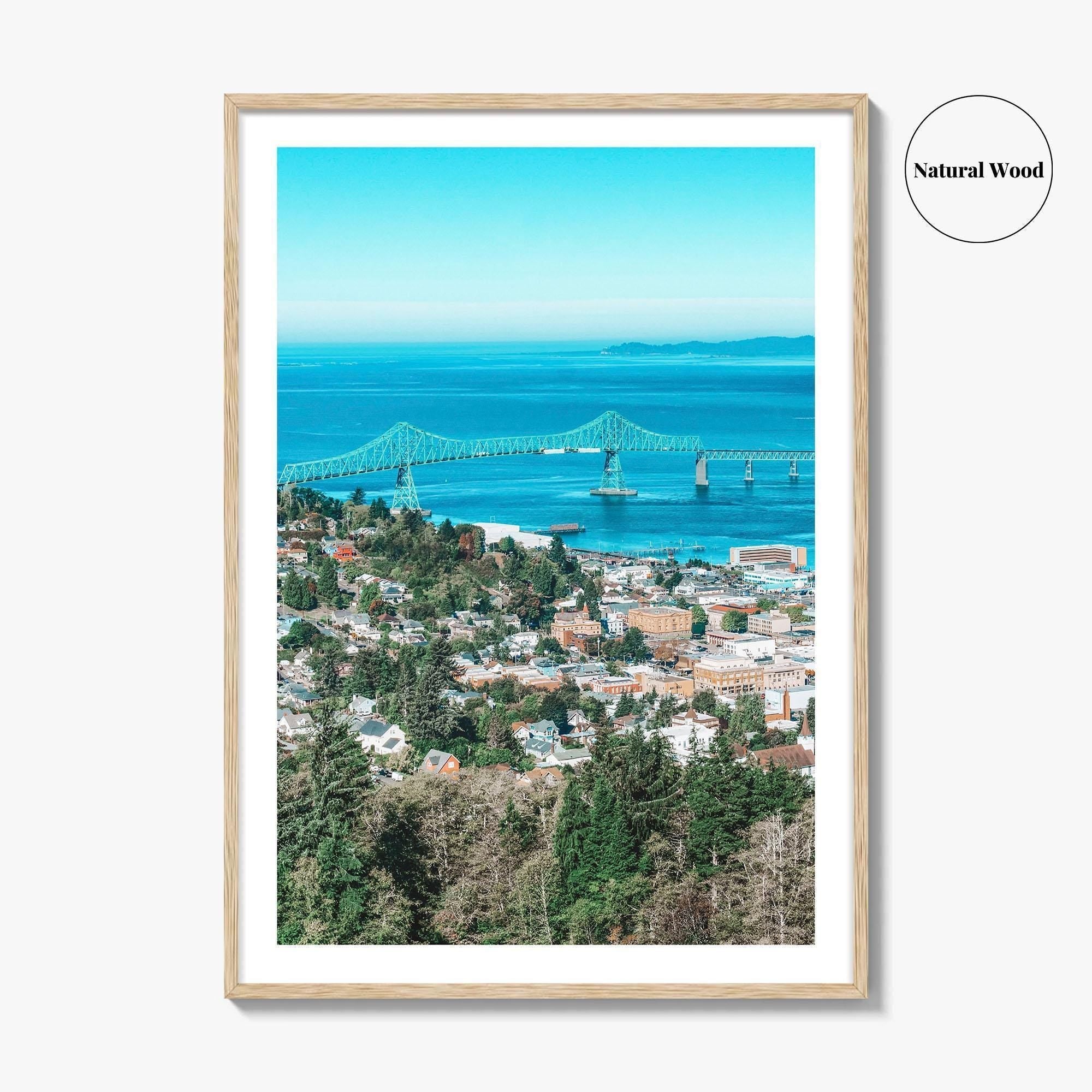 Astoria Oregon Fine Art Photo Print, Megler Bridge, Columbia River, Wall Decor, USA