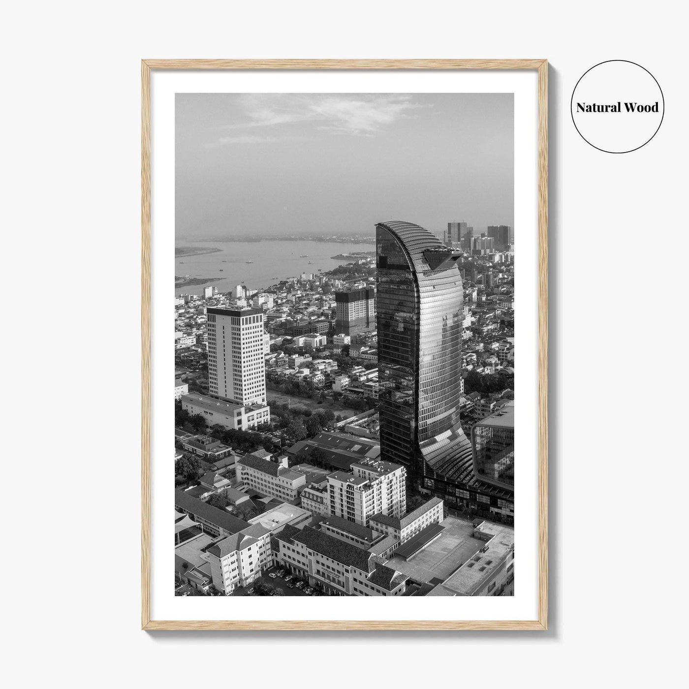 Phnom Penh Black and White Fine Art Photo Print, Cambodia Wall Decor Poster