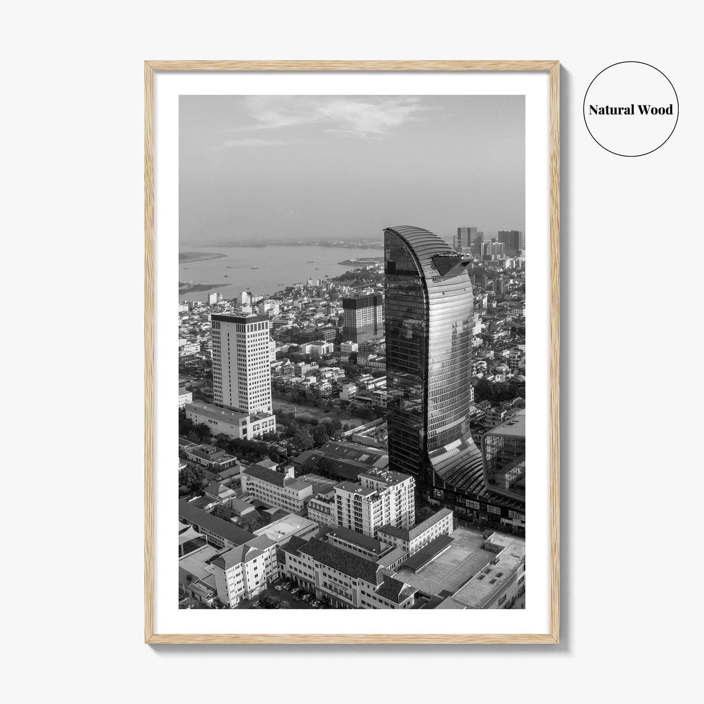 Phnom Penh Black and White Fine Art Photo Print, Cambodia Wall Decor Poster