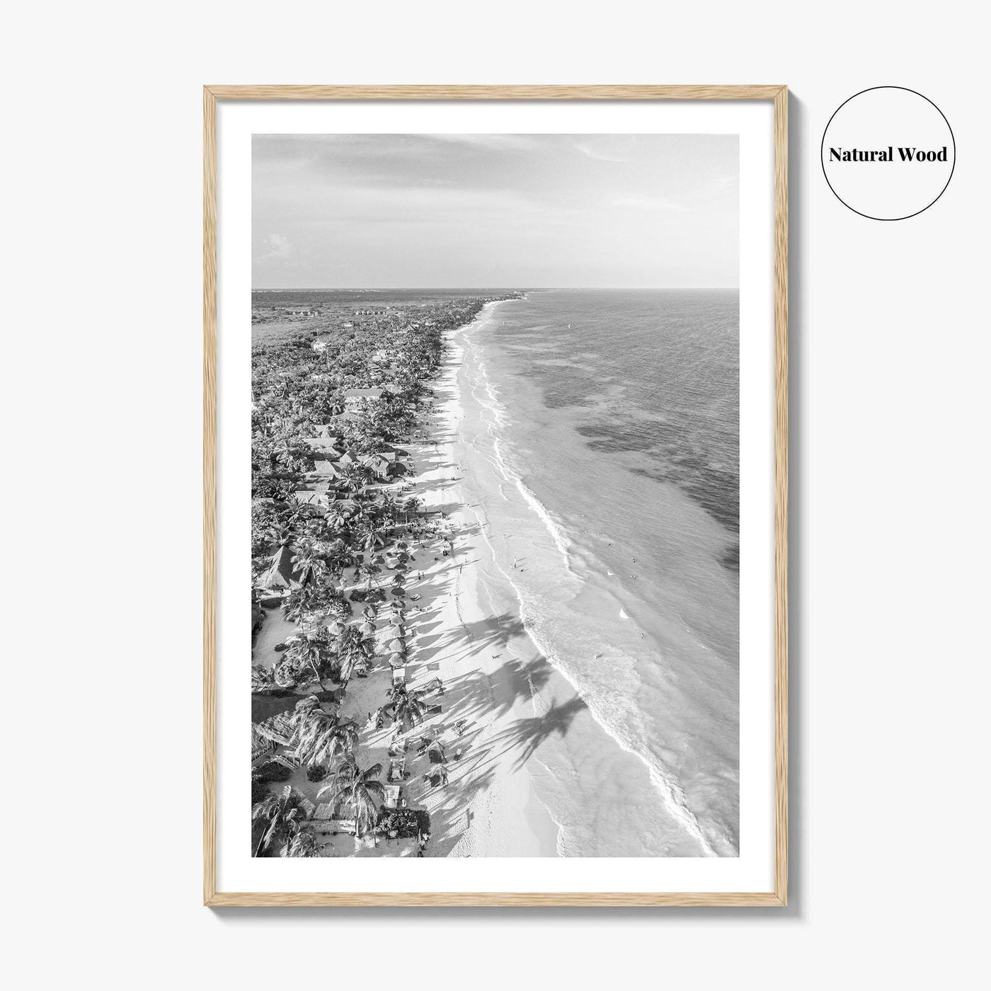 Tulum Black and White Fine Art Photo Print, Riviera Maya Cancun Mexico Poster