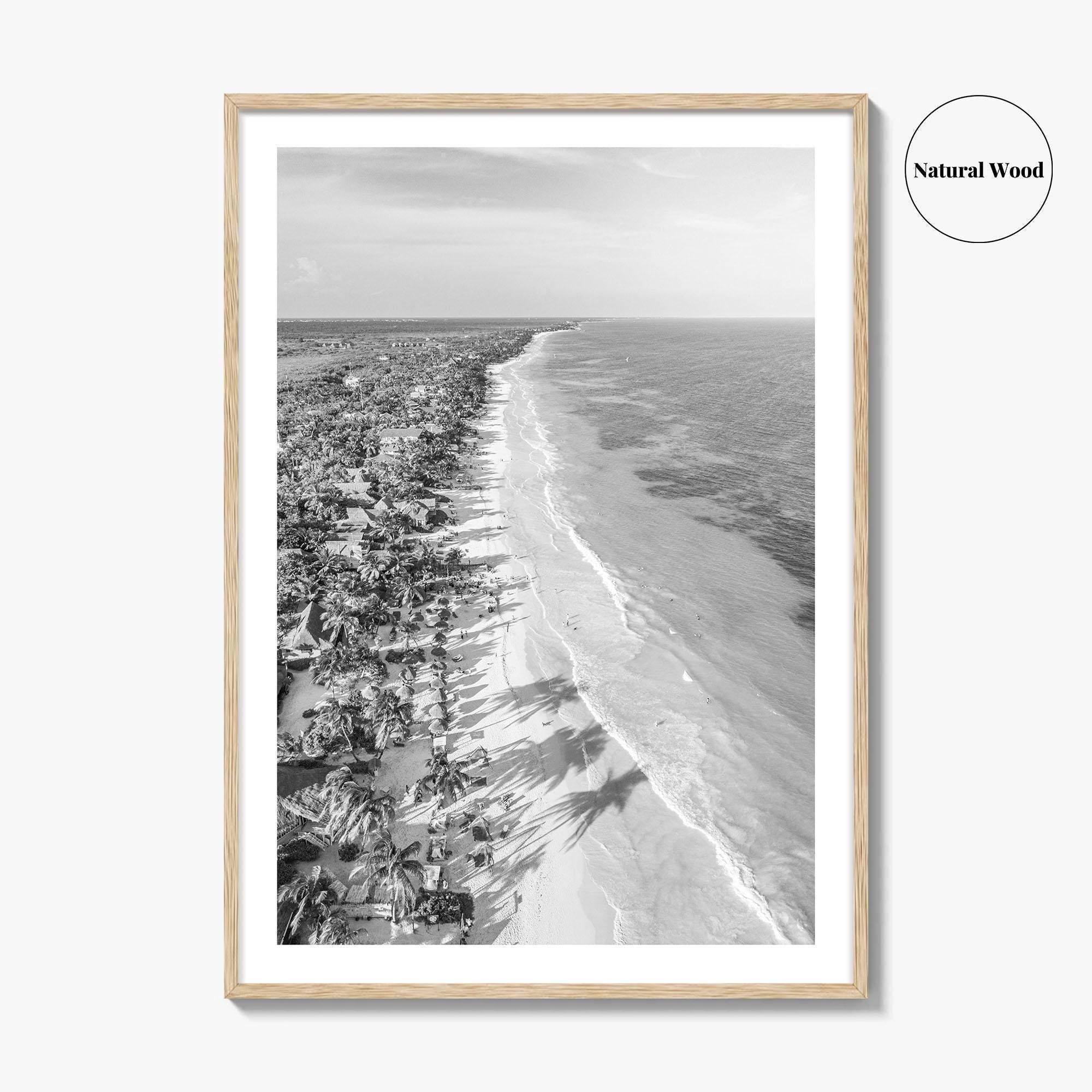 Tulum Black and White Fine Art Photo Print, Riviera Maya Cancun Mexico Poster