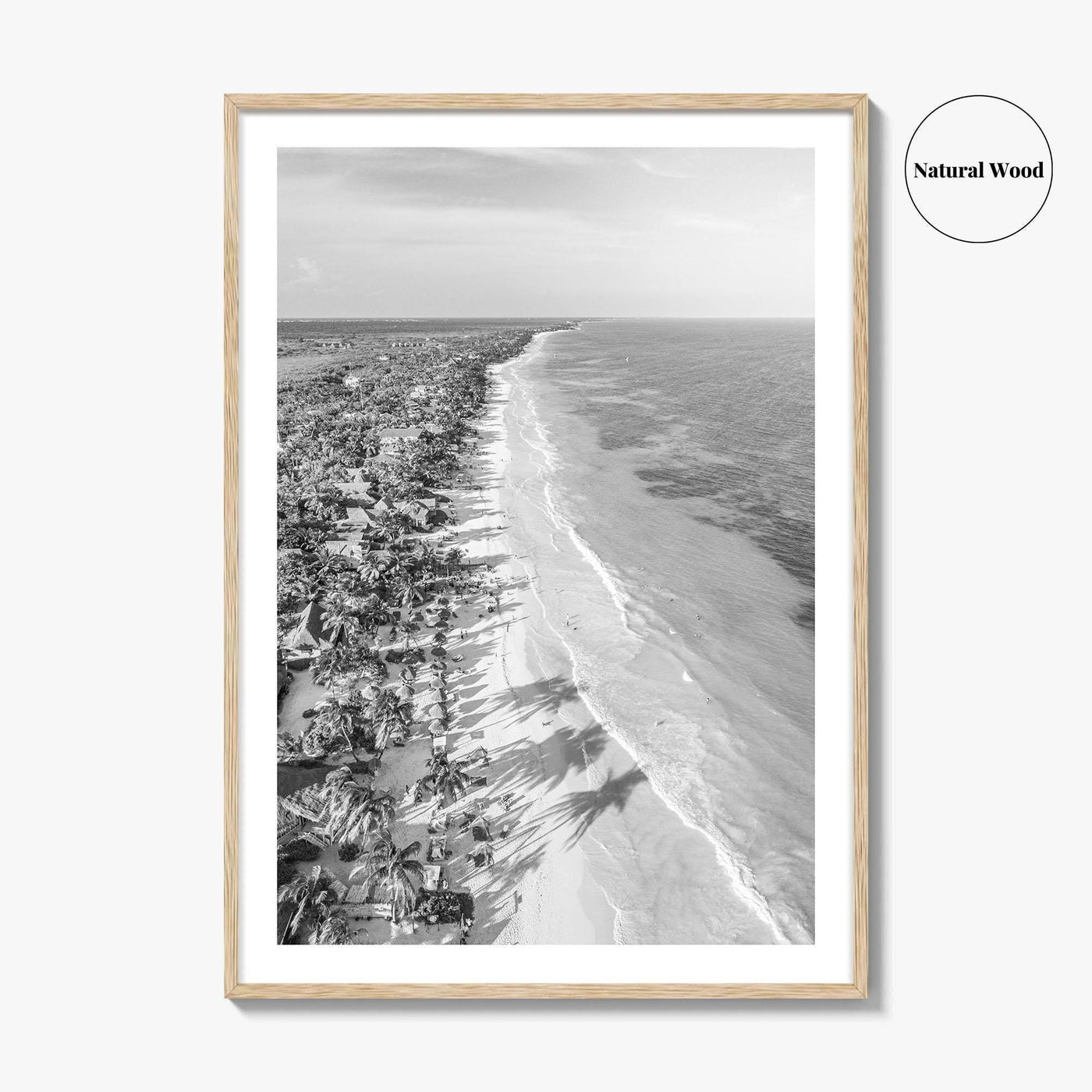 Tulum Black and White Fine Art Photo Print, Riviera Maya Cancun Mexico Poster