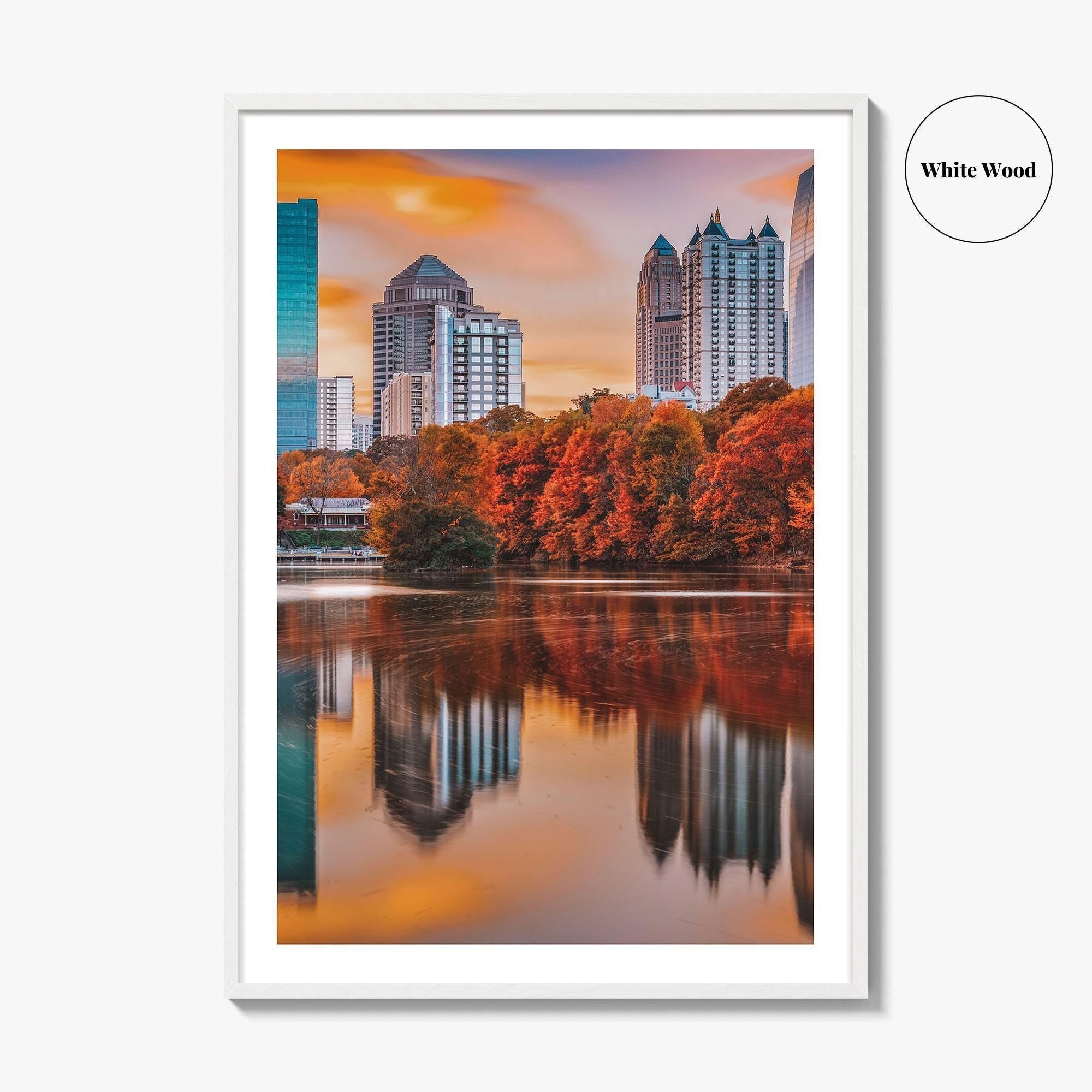 Atlanta Skyline Fine Art Photo Print, Piedmont Park, Georgia USA Wall Poster
