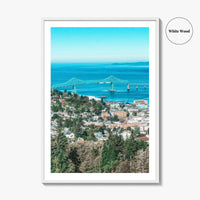 Astoria Oregon Fine Art Photo Print, Megler Bridge, Columbia River, Wall Decor, USA