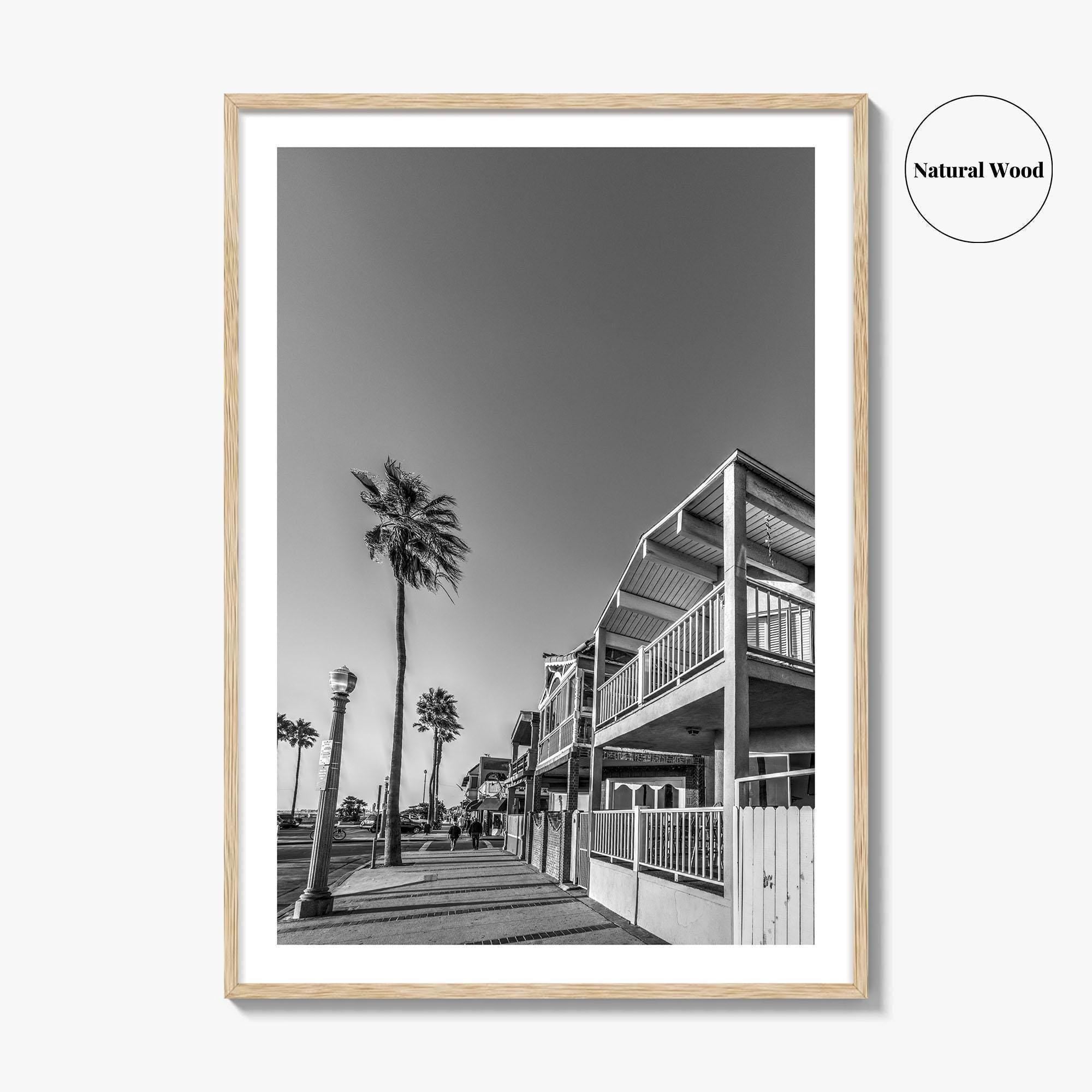 Newport Beach Black and White Fine Art Photo Print, Orange County, California Coastal Poster