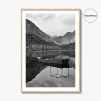 Upper Kachura Lake Black and White Fine Art Photo Print, Skardu Landscape Poster