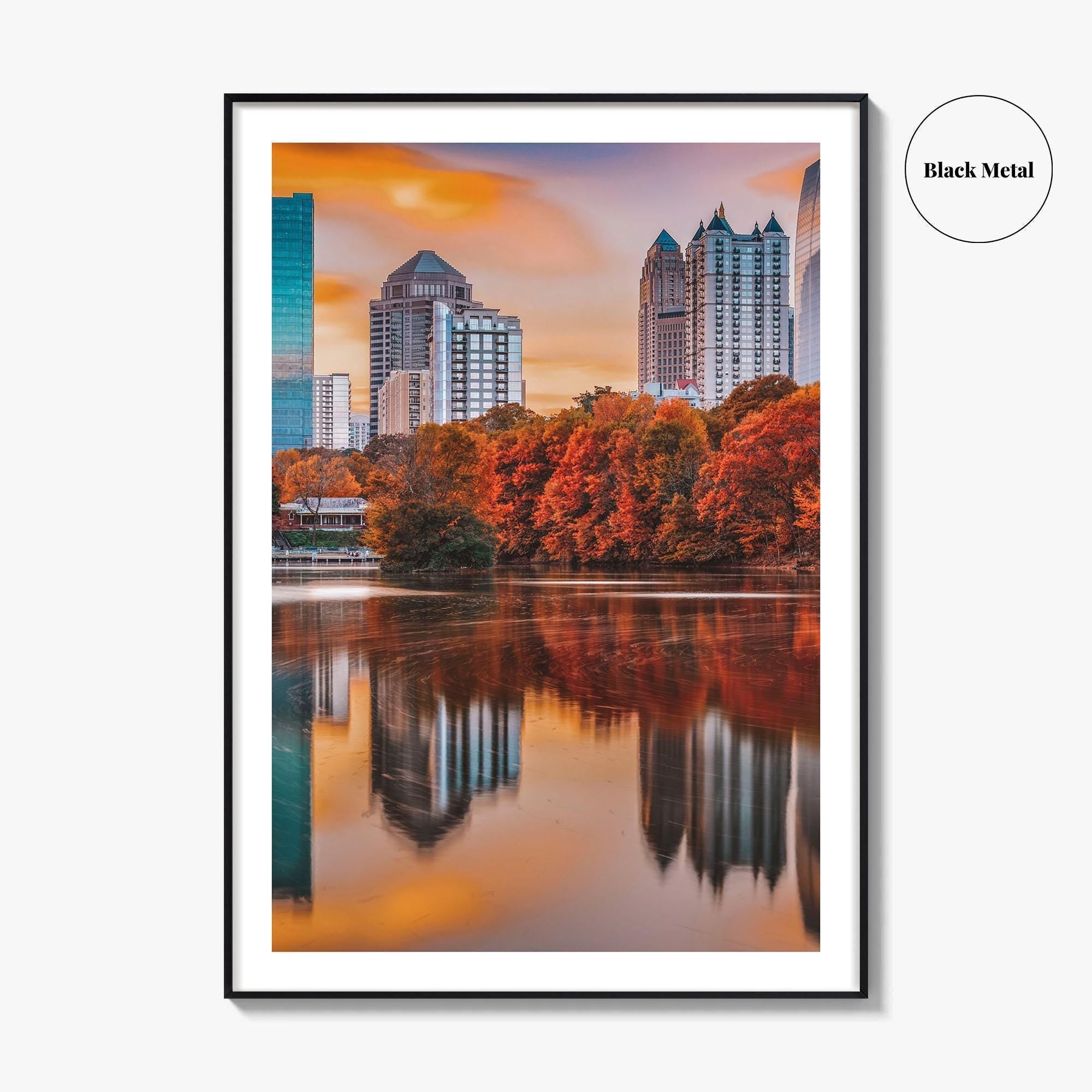 Atlanta Skyline Fine Art Photo Print, Piedmont Park, Georgia USA Wall Poster
