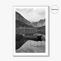 Upper Kachura Lake Black and White Fine Art Photo Print, Skardu Landscape Poster