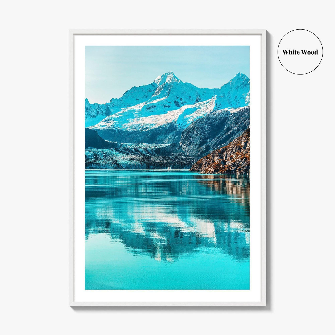Alaska Art Photo Print, Johns Hopkins Glacier, Cruise Ship, USA Poster