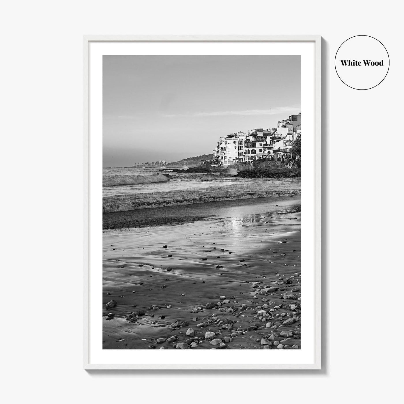 Taghazout Black and White Fine Art Photo Print, Morocco Poster, Agadir Coast Wall Decor