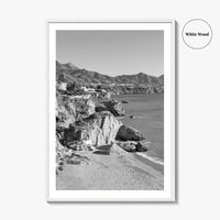 Nerja Black and White Fine Art Photo Print, Costa del Sol Spain Poster
