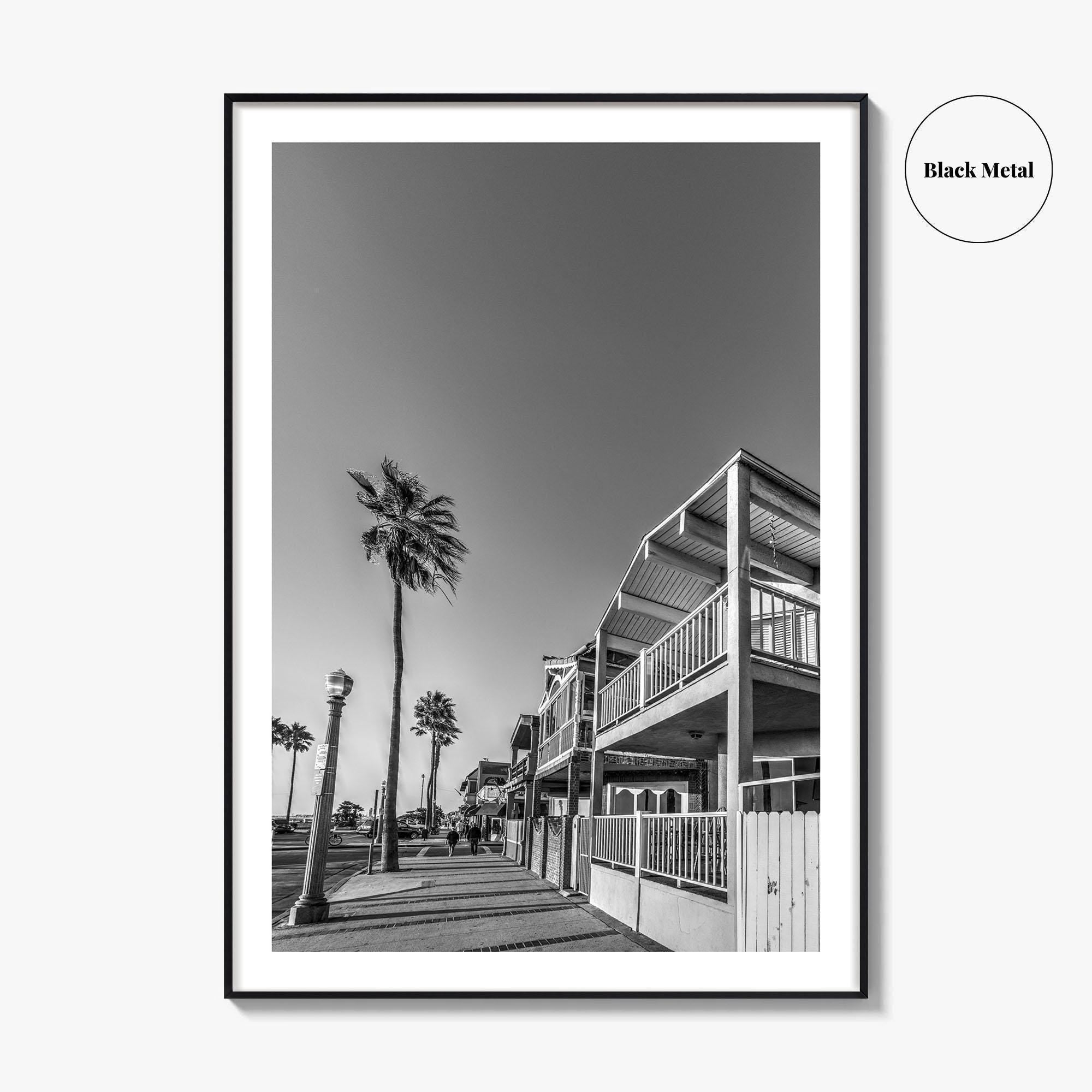 Newport Beach Black and White Fine Art Photo Print, Orange County, California Coastal Poster