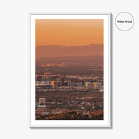 Anaheim Skyline Fine Art Photo Print, Irvine Santa Ana, Orange County California Poster