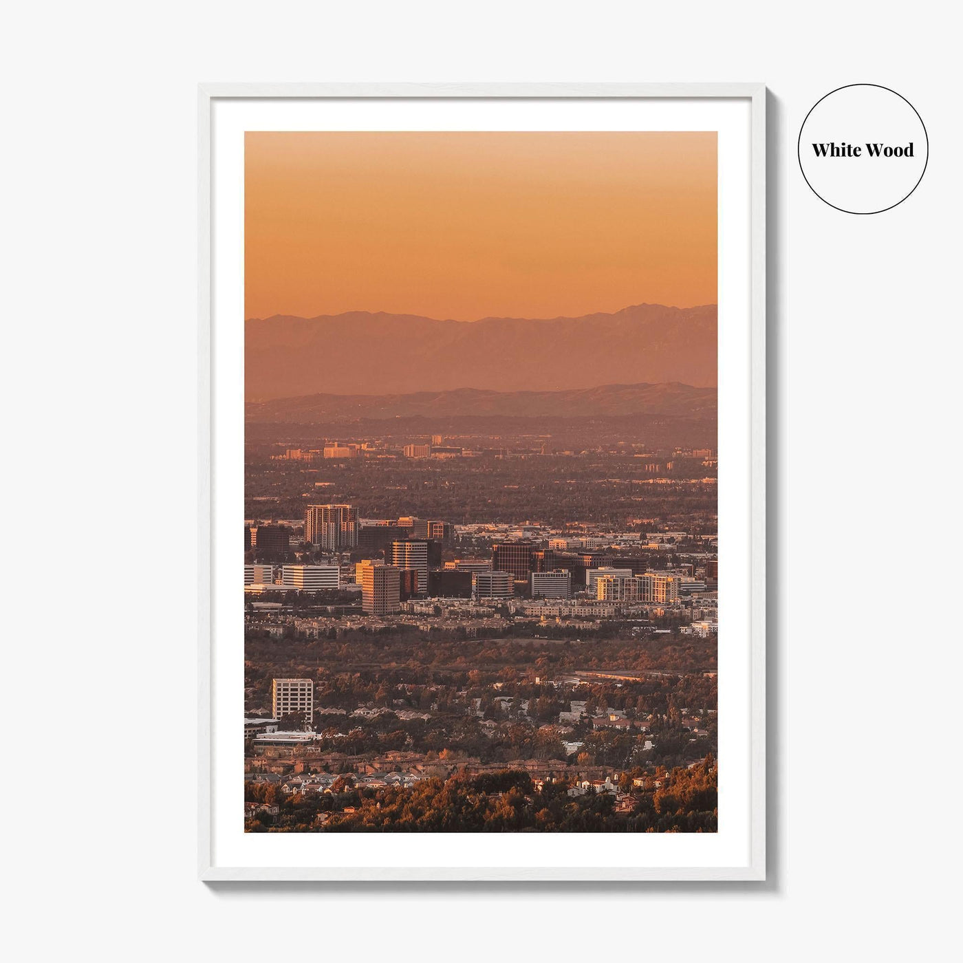 Anaheim Skyline Fine Art Photo Print, Irvine Santa Ana, Orange County California Poster