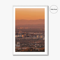 Anaheim Skyline Fine Art Photo Print, Irvine Santa Ana, Orange County California Poster