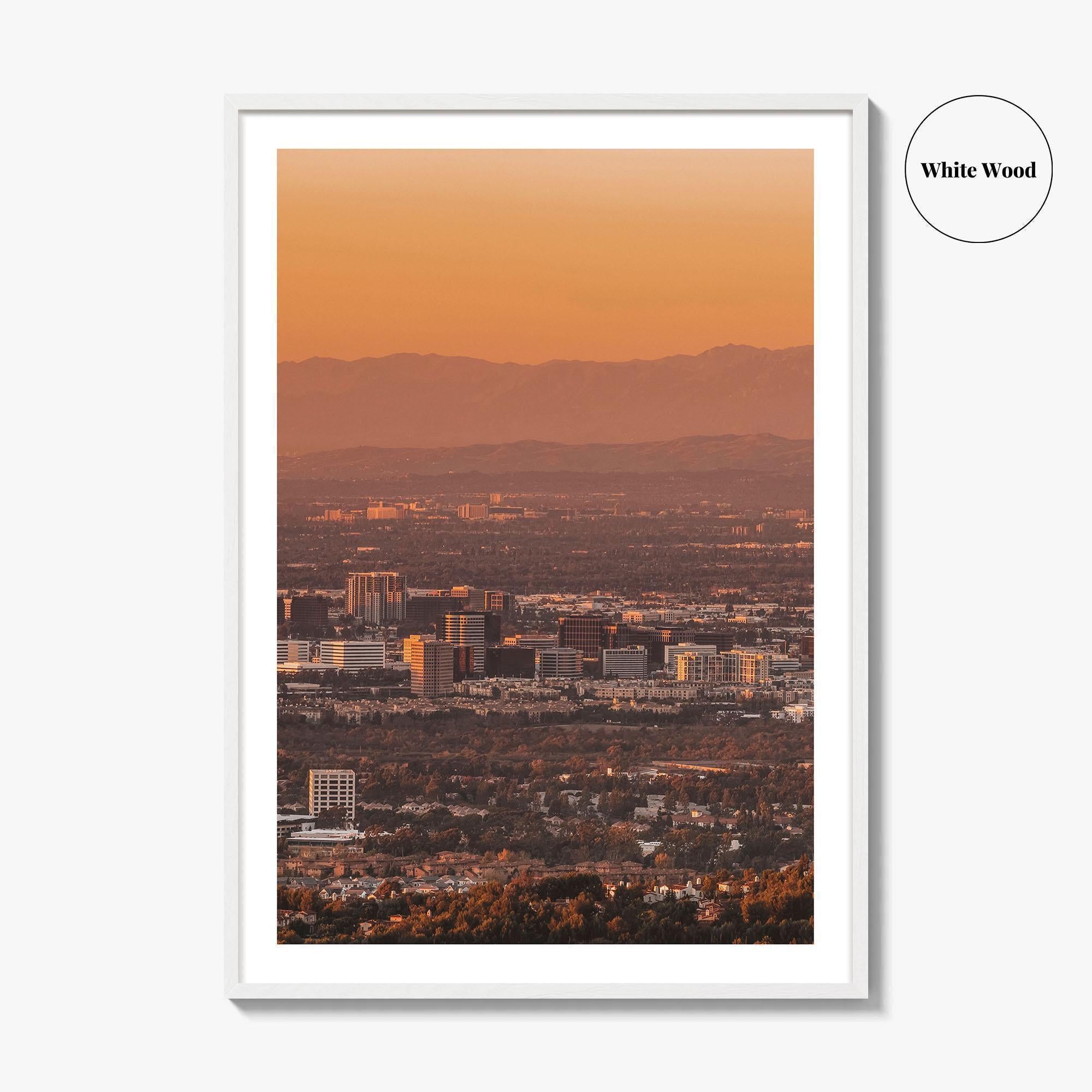 Anaheim Skyline Fine Art Photo Print, Irvine Santa Ana, Orange County California Poster