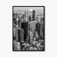 New York City Skyline Black and White Fine Art Photo Print, Manhattan Poster