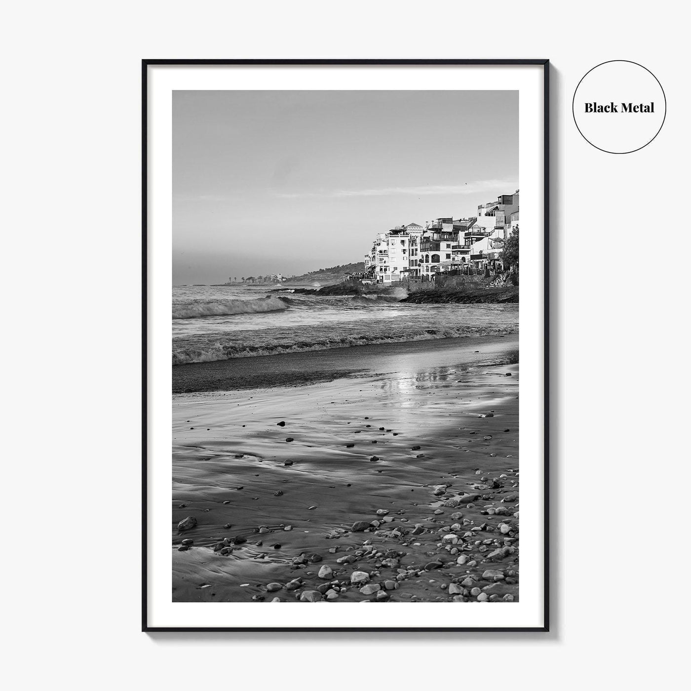 Taghazout Black and White Fine Art Photo Print, Morocco Poster, Agadir Coast Wall Decor
