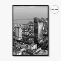 Phnom Penh Black and White Fine Art Photo Print, Cambodia Wall Decor Poster