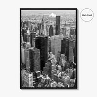 New York City Skyline Black and White Fine Art Photo Print, Manhattan Poster