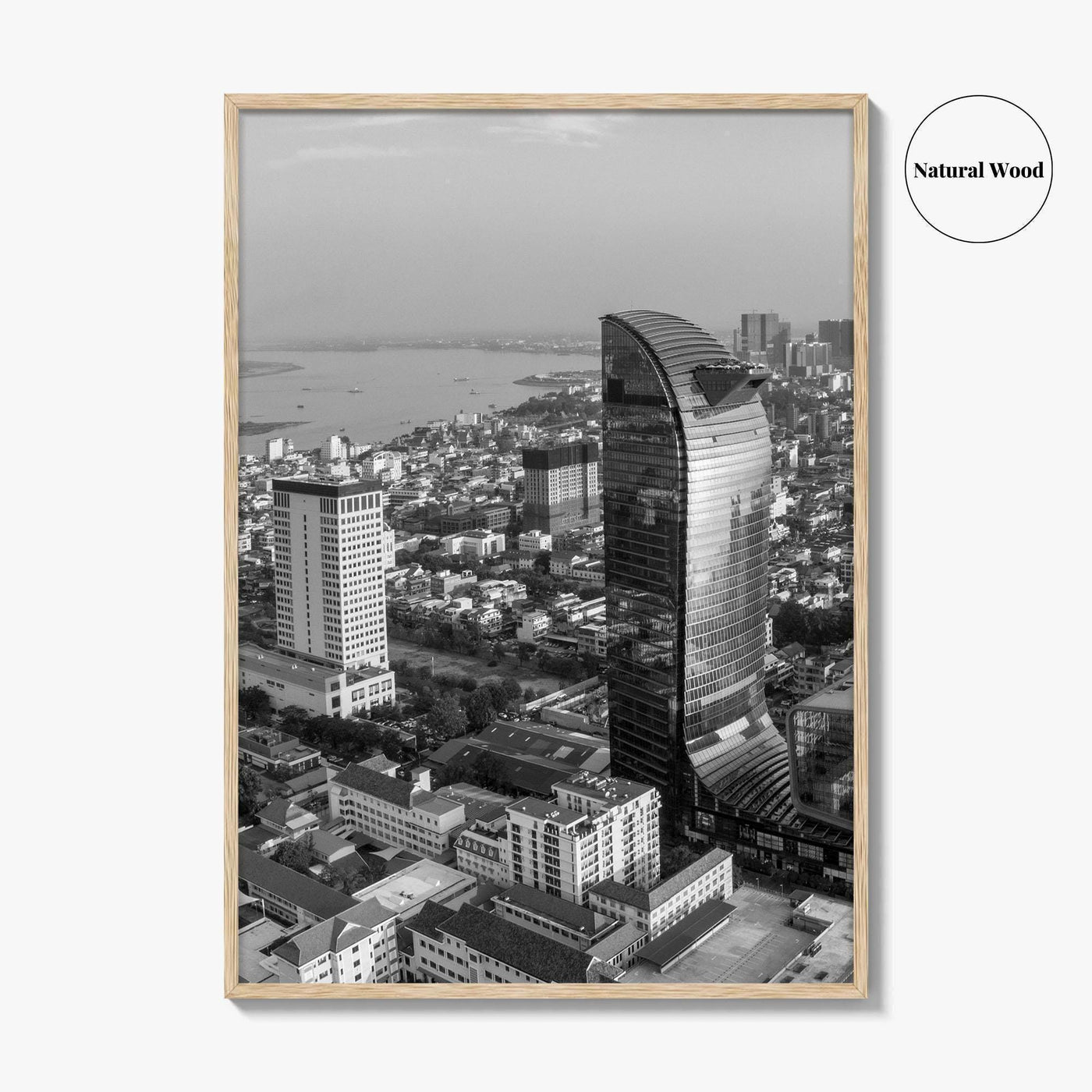 Phnom Penh Black and White Fine Art Photo Print, Cambodia Wall Decor Poster