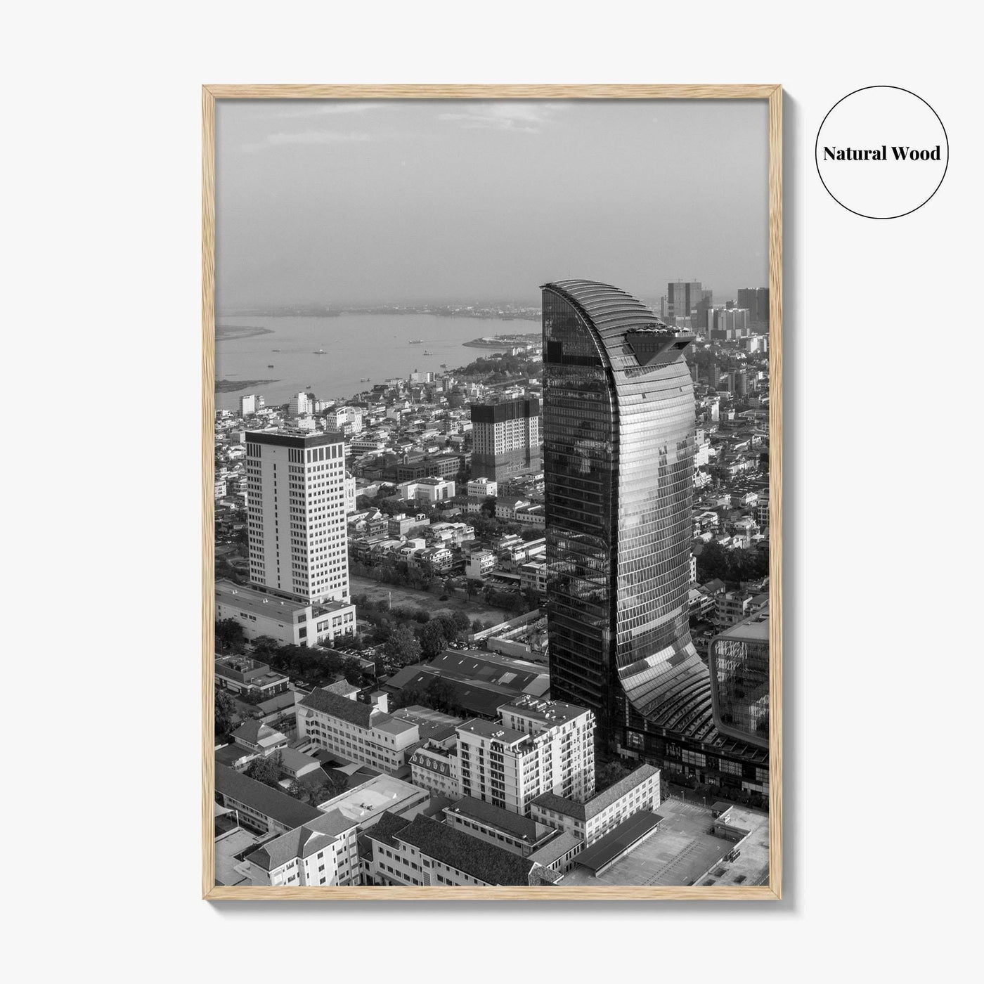 Phnom Penh Black and White Fine Art Photo Print, Cambodia Wall Decor Poster