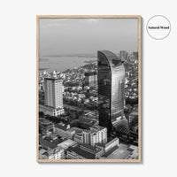 Phnom Penh Black and White Fine Art Photo Print, Cambodia Wall Decor Poster